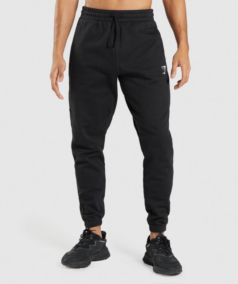 Men\'s Gymshark Essential Jogger Black | CA 67NA35